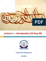 Lecture 1 - PRM 19 Sep 20