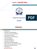Lecture 6 - Identify Risks: Project Risk Management Ms (PM)