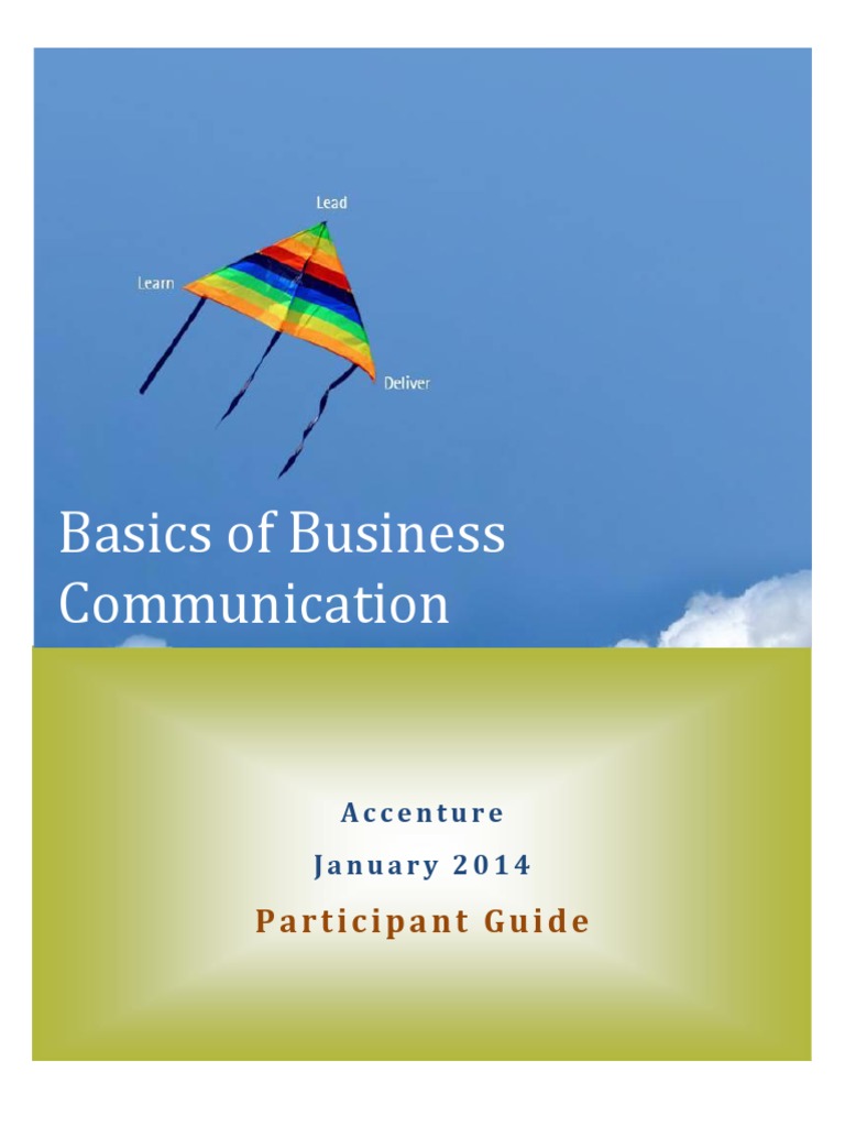 Basics of Business Communication: Participant Guide | PDF | Nonverbal ...