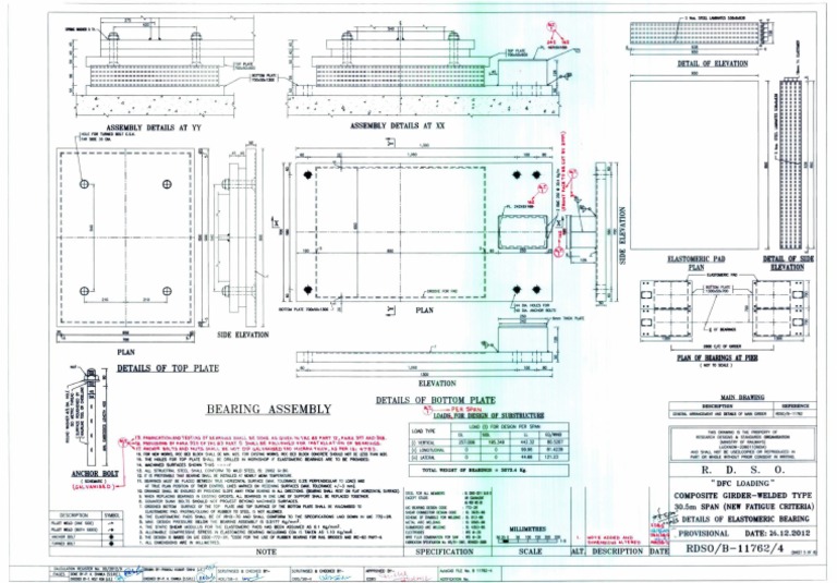 RDSO Composite Girder Drawing Details | PDF