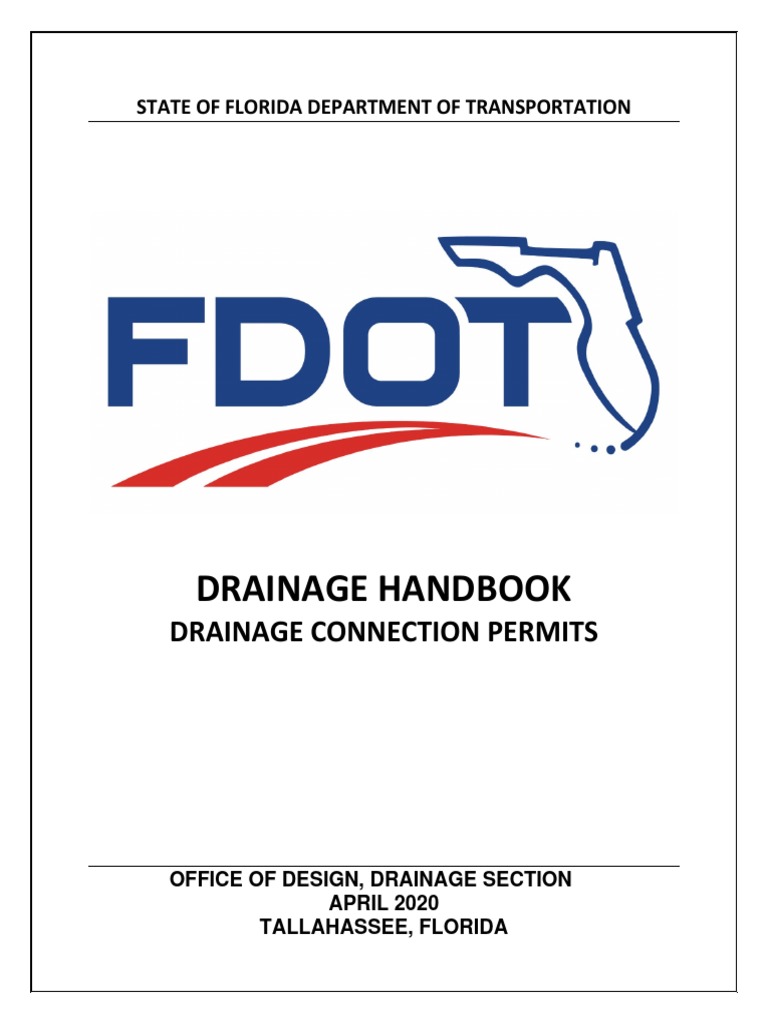 FDOT Drainage Connection Permit Handbook | PDF | Drainage Basin | Storm ...