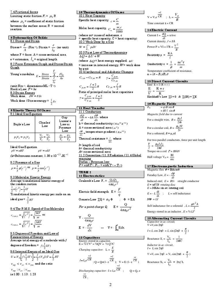 Chapter 1 Physical Quantities And Units Heat Capacity Heat