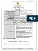 College of Engineering: Course Work