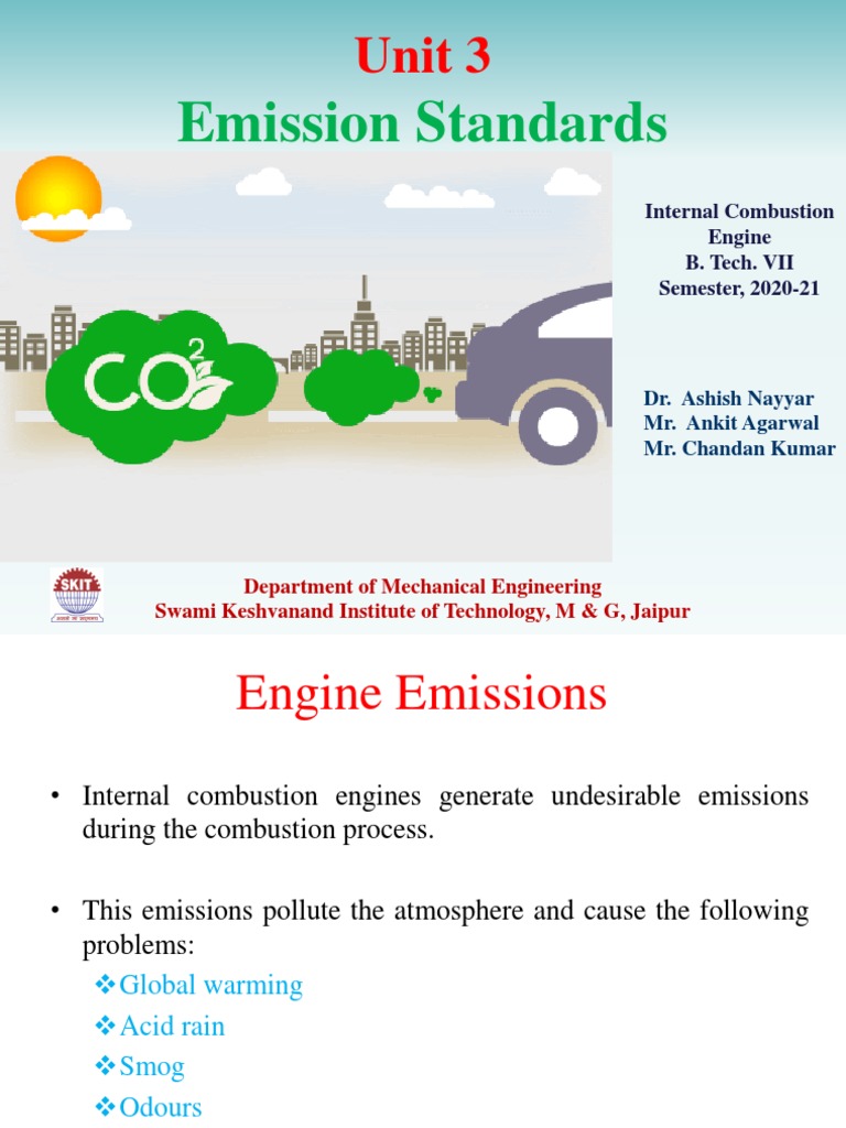 Unit3.2 Emission Standards PDF Exhaust Gas Combustion
