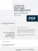 Lecture 2 - Cultural Heritage Management