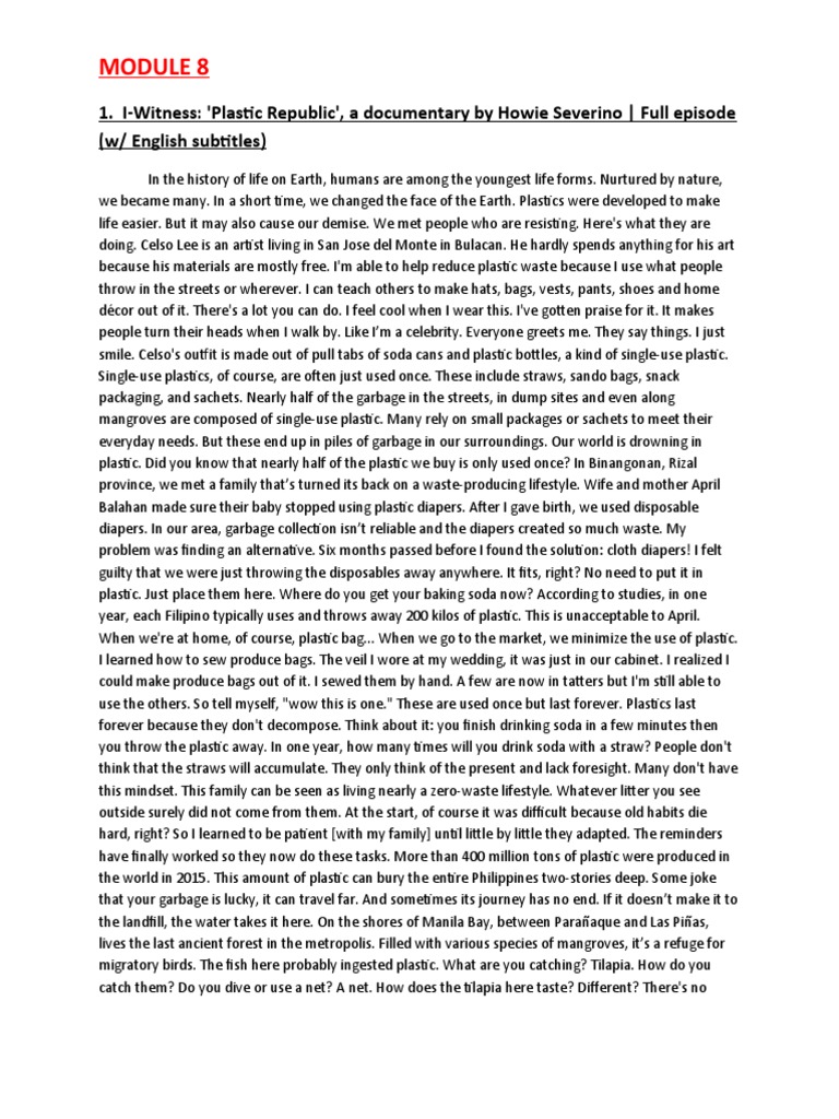 IWitness 'Plastic Republic', A Documentary by Howie Severino Full