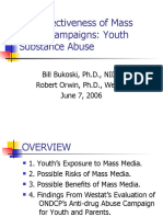 The Effectiveness of Mass Media Campaigns: Youth Substance Abuse