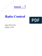 Experiment - Ratio Control Observations and Graphs