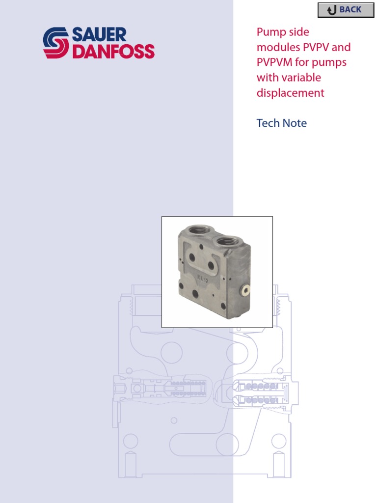 Tech Note: Pump Side Modules PVPV and PVPVM For Pumps With Variable ...