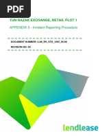 Tun Razak Exchange, Retail Plot 1: APPENDIX 5 - Incident Reporting Procedure