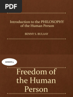 Freedom of Human Person