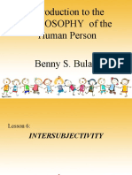 Introduction To The Philosophy of The Human Person Benny S. Bulaay