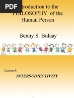 Introduction To The Philosophy of The Human Person Benny S. Bulaay