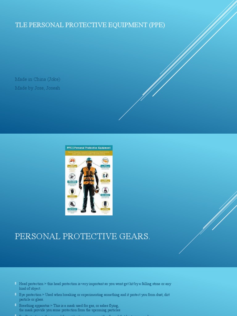 Tle PERSONAL PROTECTIVE EQUIPMENT (PPE) Edgardo PDF
