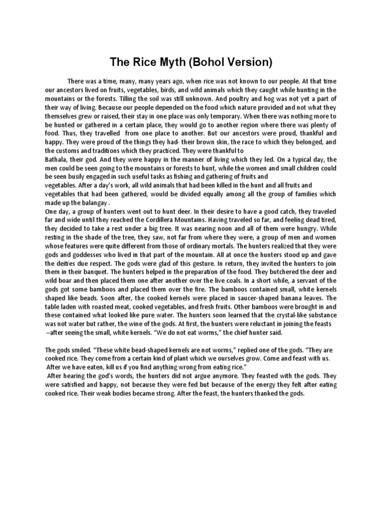 The Rice Myth | PDF | Hunting | Bamboo