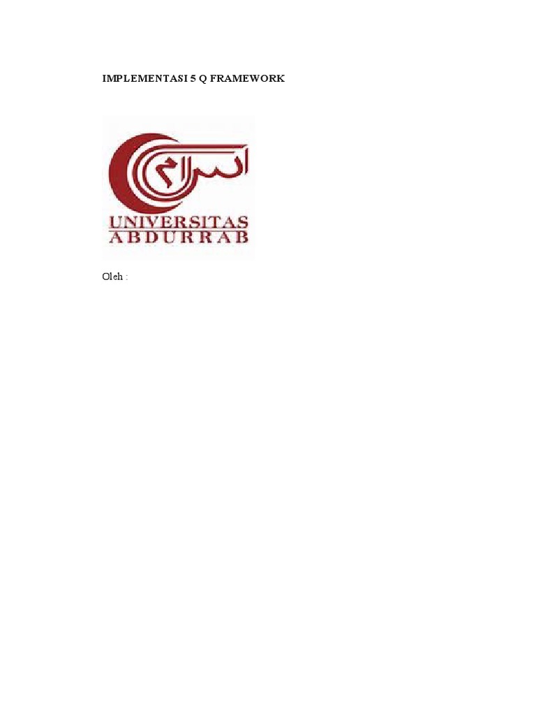 Implementasi 5Q Framework Laboratorium | PDF