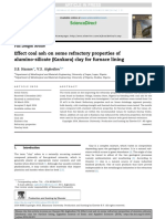 Effect Coal Ash On Some Refractory Properties of Alumino Silicate Kankara Clay For Furnace Lining PDF