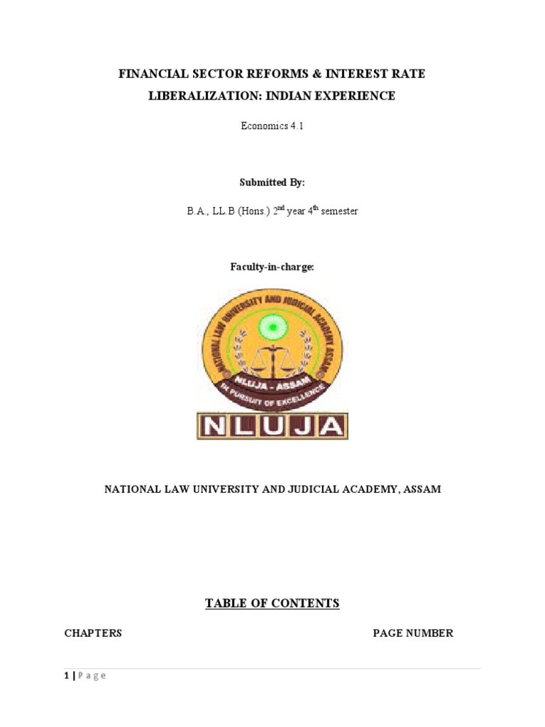 Indian Financial Sector Reforms Overview | PDF | Reserve Bank Of India ...