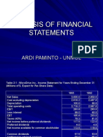 Analysis of Financial Statements and Ratios for MicroDrive Inc