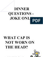 Dinner Questions