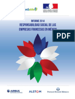 Informe 2014 Responsabilidad Social Empresas Francesas Mexico