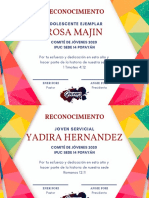 Certificados Noche de Reconocimientos