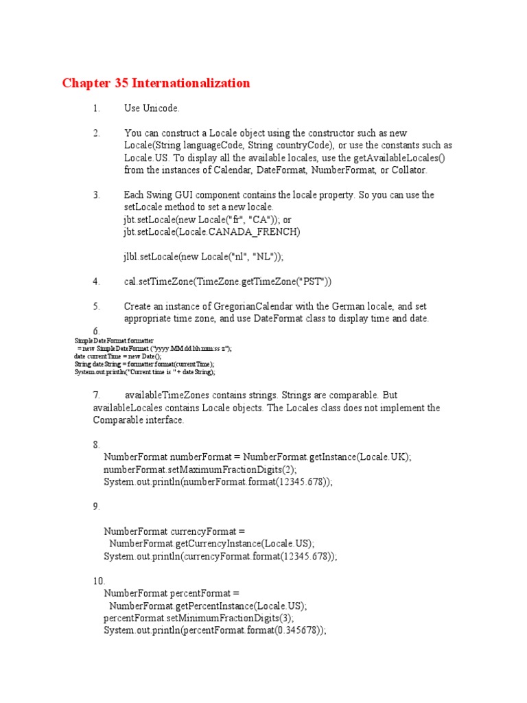 Chapter 35 Internationalization | PDF | Filename | Notation
