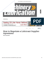 How To Negotiate A Lubricant Supplier Agreement