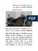 Instant Download: 2002 2003 2004 Honda VTX1800C Service Repair Factory Manual INSTANT DOWNLOAD