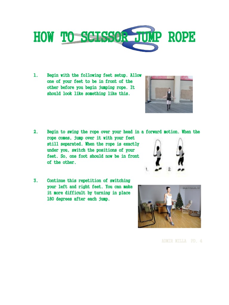 How To Scissor Jump Rope | PDF | Sports & Recreation