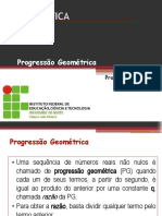 Matemática: Progressão Geométrica