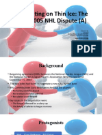 Negotiating On Thin Ice: The 2004-2005 NHL Dispute (A)