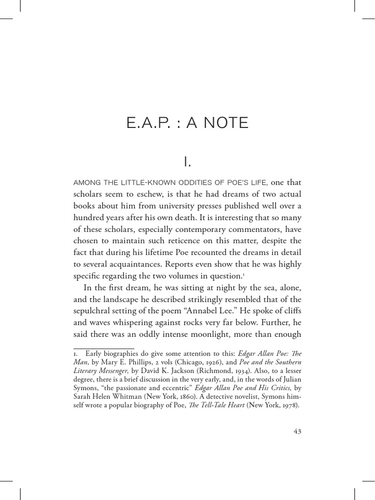EAP A Note | PDF | General Fiction
