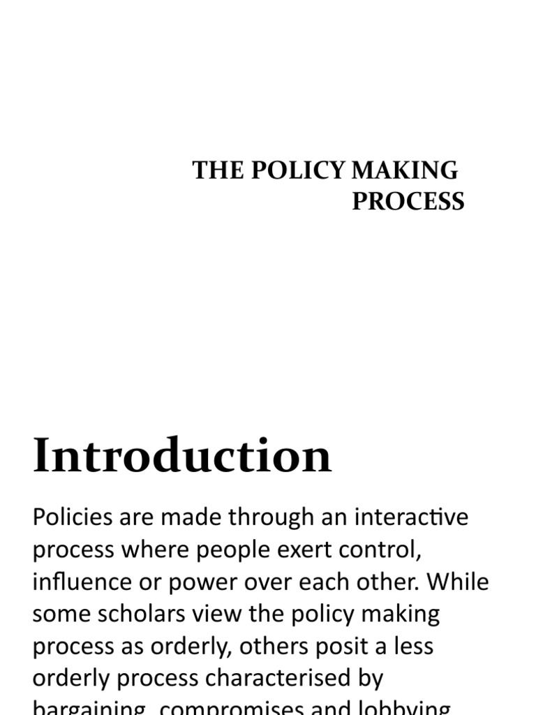 5 STAGES OF POLICY MAKING PROCESS PDF visual data 6