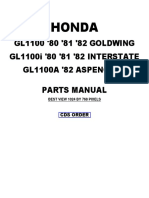 Honda Goldwing gl1100 1980 To 1982 Honda Parts Manual PDF