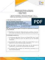 Guia de Actividades y Rúbrica de Evaluación - Unidad 2 - Fase 2 - Cadencias, Dominantes Secundarias y Análisis Armónico