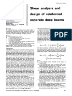 Shear analysis and design of reinforced concrete deep beams by Kong, Robins, Singh and Sharp