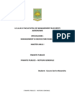 U.S.A.M.V Facultatea de Management Bucuresti Agronomie Specializare: Management Si Dezvoltare Rurală Master Anul I