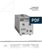 Solartron PS AS1411 Transistor Power Supply Service Manual PDF