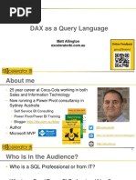 DAX As A Query Language: Matt Allington