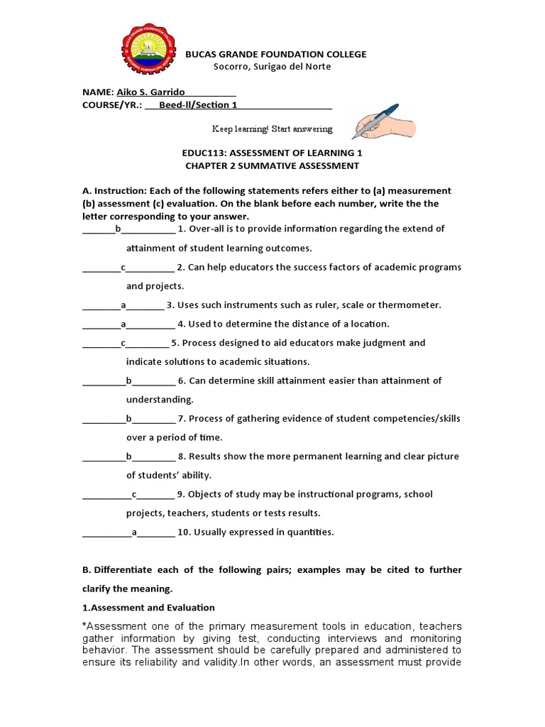 Understanding Summative Assessment | PDF | Educational Assessment ...