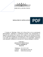 Demande Affiliation AMORC - 2019 PDF