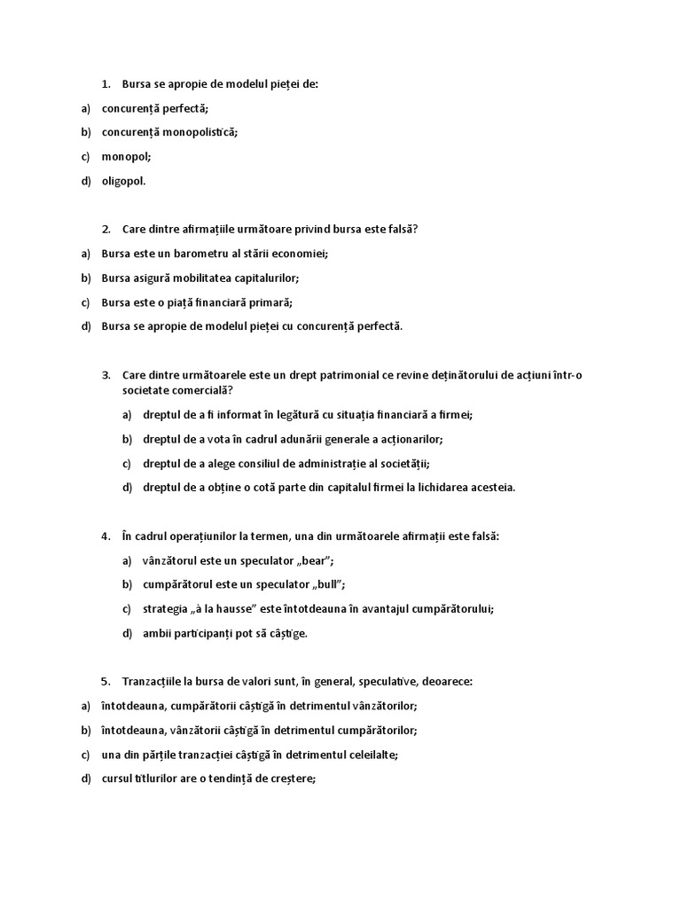 Aplicatii 2 Piata de Capital PDF