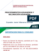 Procedimientos Aduaneros y Valoración Aduanera PDF