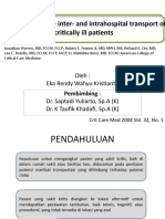 Guidelines For The Inter-And Intrahospital Transport of Critically Ill Patients