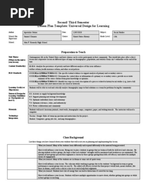udl lesson plan