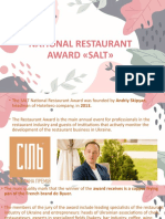 National Restaurant Award Salt