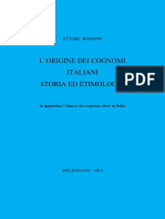 Origine e Storia Dei Cognomi Italiani PDF