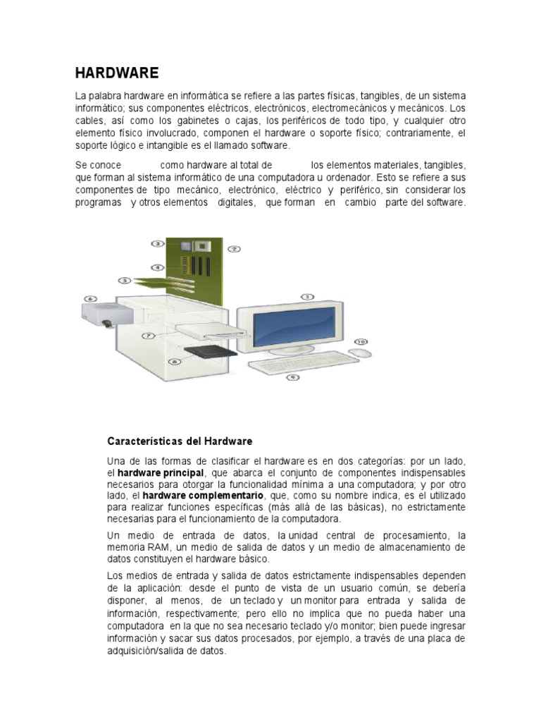 Hardware 1 | PDF | Periférico | Hardware de la computadora
