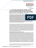 Electrophysiological Evidence of Preserved Hearing at The End of Life